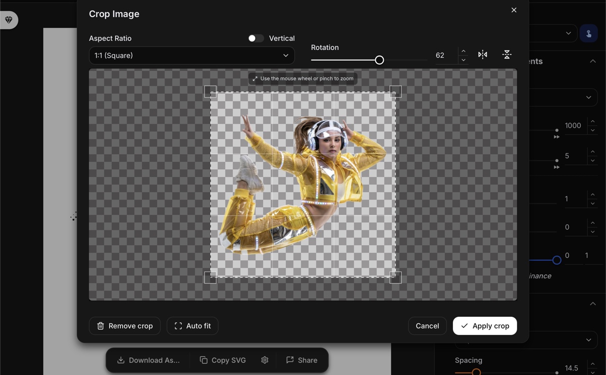 Auto-Fit the Crop to Your Artwork